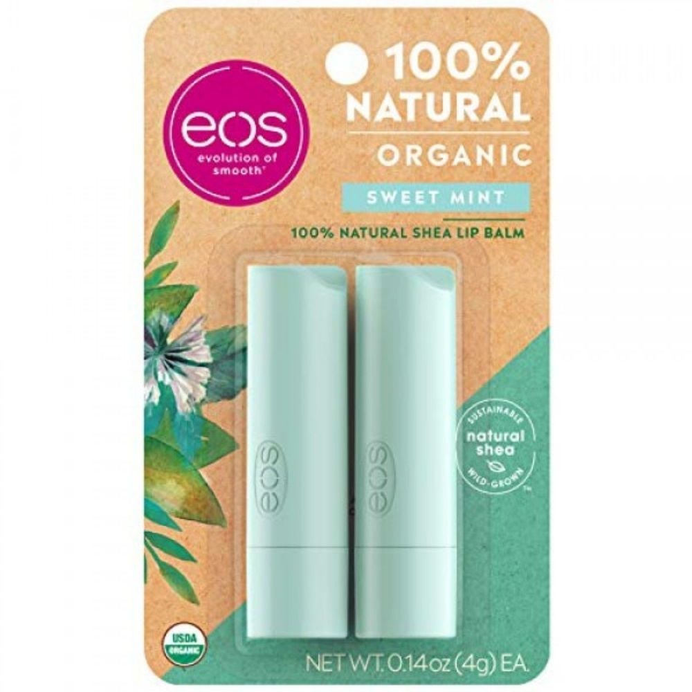 eos | Lip Balm Stick | Sweet Mint | 0.14 oz | 2 Pack